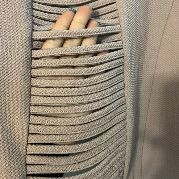 KAII Dusty Rose/Light Pink Cardigan with Gold Faux Zipper Great Condition - Picture 6 of 8